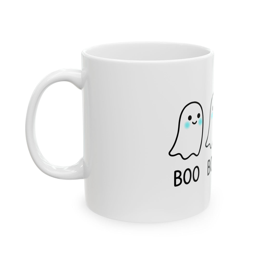 Sweet Ghost Pack Mug Funny Halloween Party Gift Women Chibi Mug Ghostly Spirits Mug Humor Fan Cartoon Mug Spooky Graphic Halloween