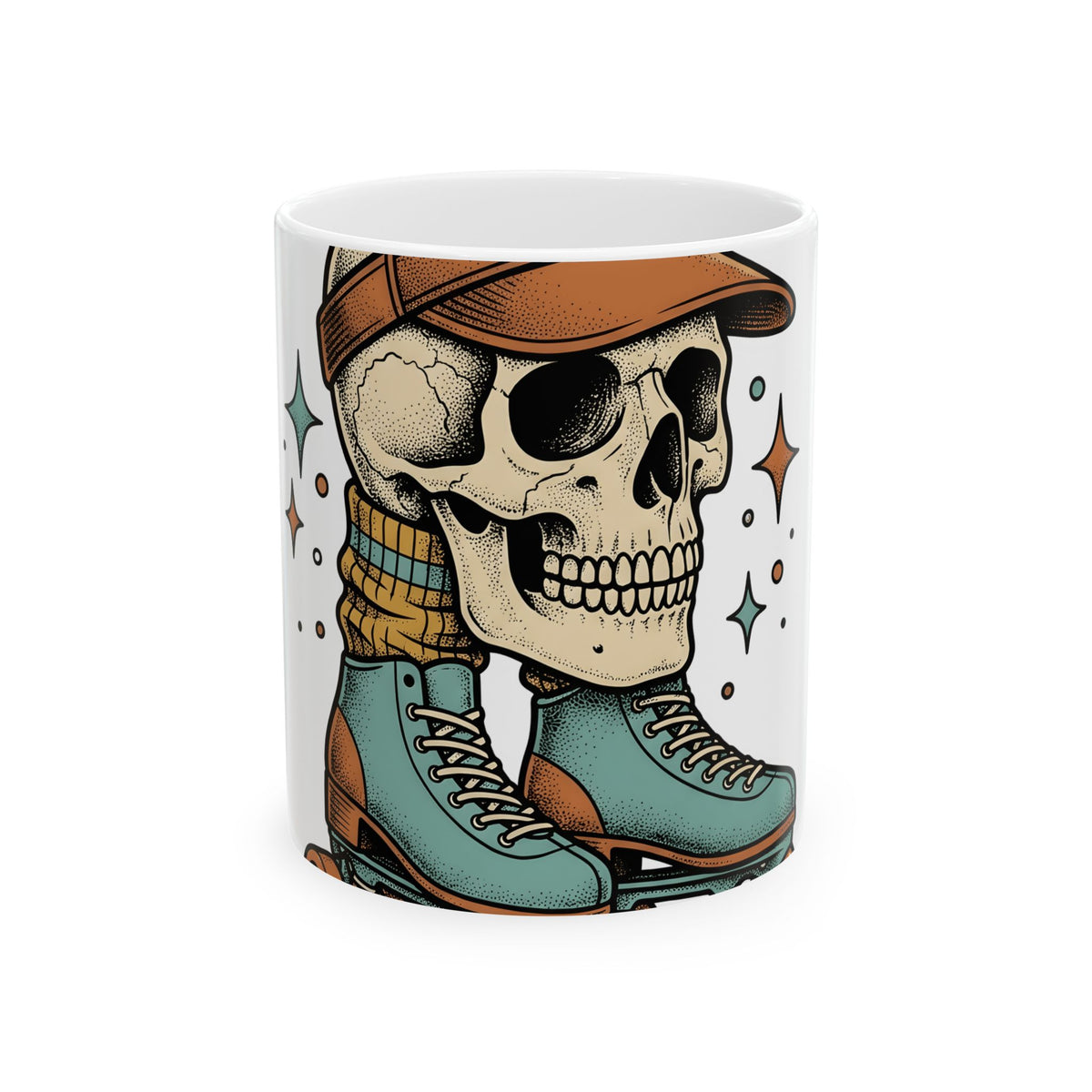 Skull Quad Skates Halloween Wheels Gift Line Roller Skates Horror Fan Wheels Mug
