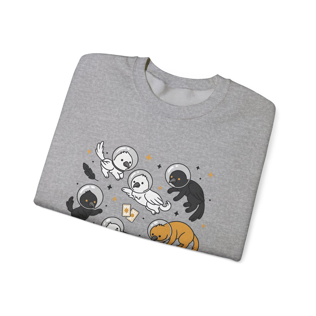 Cosmic Creature Mix Sweatshirt Funny Random Designs Beasts Gift Women Adorable Sweatshirt Monster Sweatshirt Humor Fan Cartoon Sweatshirt Creature Graphic