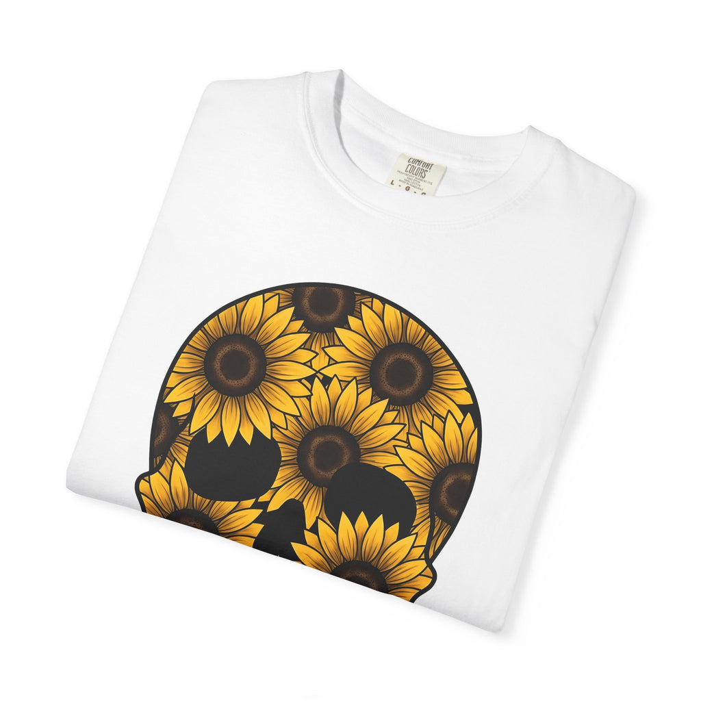 Bloom Skull T-Shirt Floral Alternative Gift Women Pop Art T-Shirt Sugar Skull T-Shirt Floral Fan Pop Art T-Shirt Punk Graphic Tribal Petals T-Shirt
