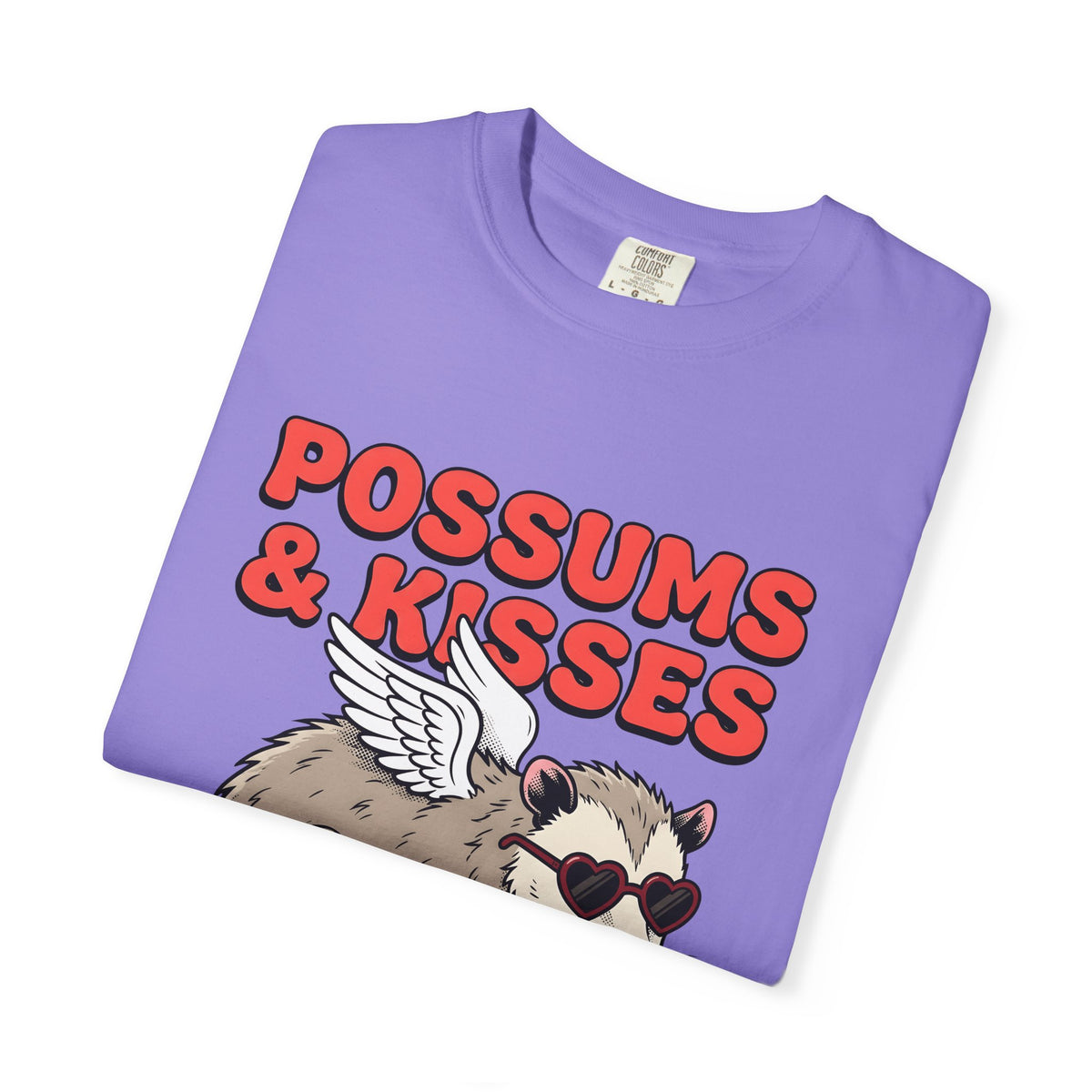Possum Graphic T-Shirt St. Valentines Day Animals Gift Women Cartoon T-Shirt Opossum T-Shirt Valentines Fan Kawaii T-Shirt Wildlife Graphic Retro