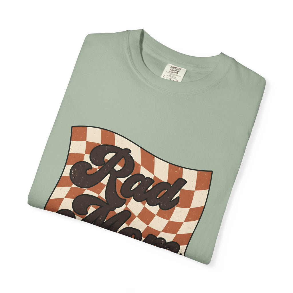 Checkered Flag T-Shirt Moms Family Gift Women Retro T-Shirt Racing Flag T-Shirt Motherhood Fan Vintage T-Shirt T-Shirt Clan Graphic Vintage Wavy