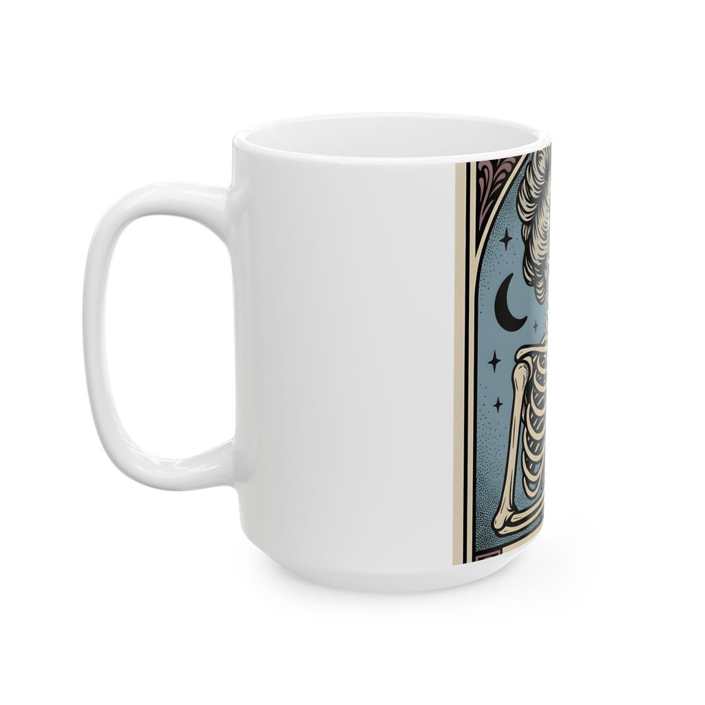 Skeleton Dog Mug Halloween Pet Gift Women Dark Mug Dog Mug Horror Fan Gothic Mug Animal Graphic Retro Moon Mug