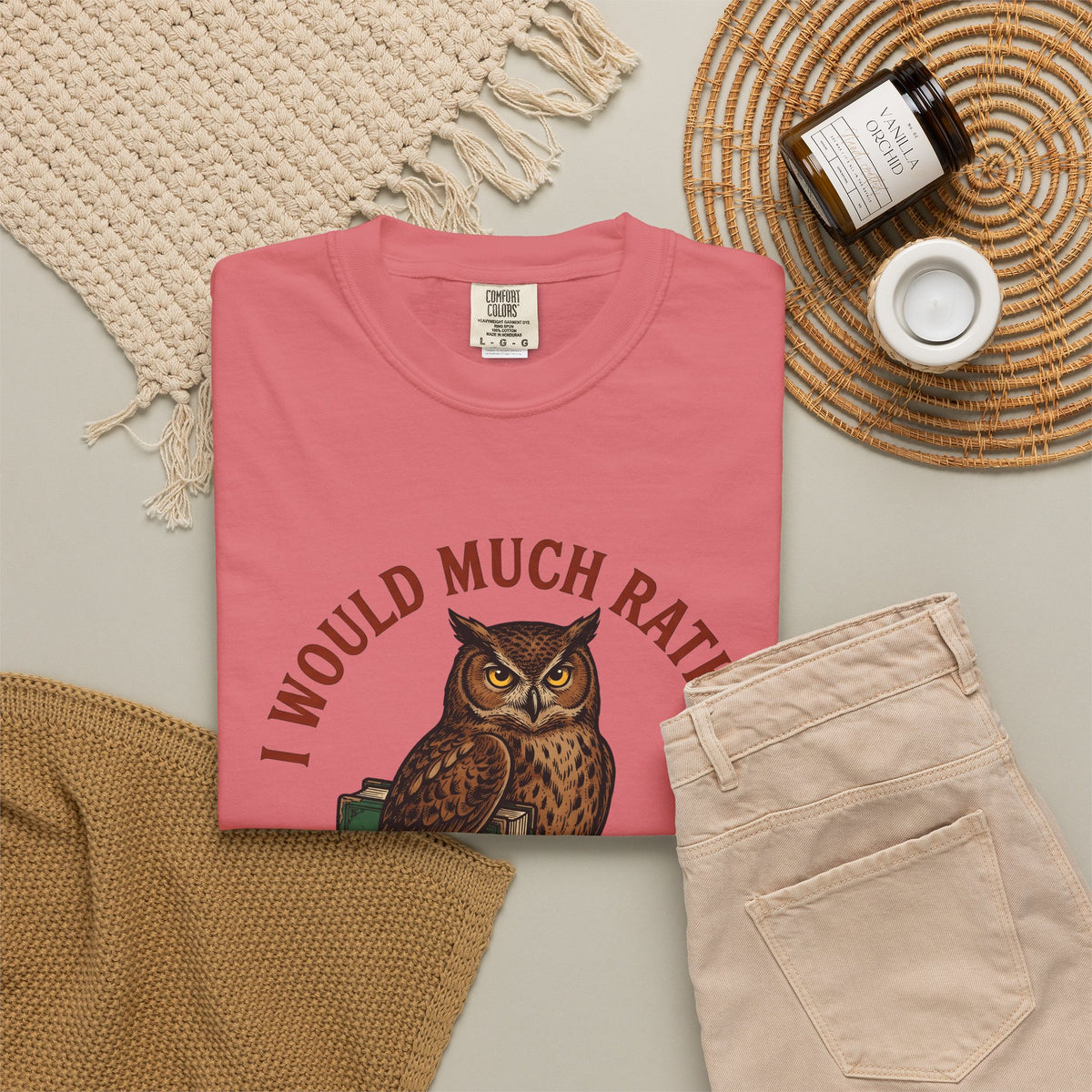 Owl Books T-Shirt Book Animal Gift Women Vintage T-Shirt Bookish T-Shirt Bibliophile Enthusiast Retro T-Shirt Wildlife Graphic Hand Drawn Animal