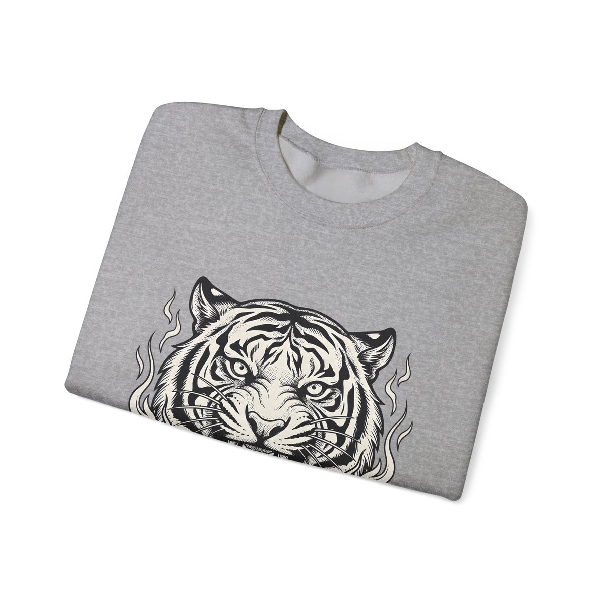 Tiger Face Sweatshirt Tiger Wildlife Gift Women Tribal Sweatshirt Tiger Sweatshirt Tiger Fan Big Cat Graphic Retro Fire Sweatshirt
