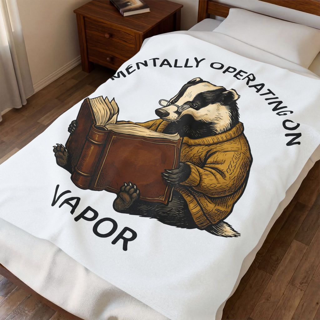 Badger Pullover Blanket Funny Wildlife Gift Women Sketch Blanket Badger Blanket Humor Fan Drawing Graphic Retro Novel Blanket