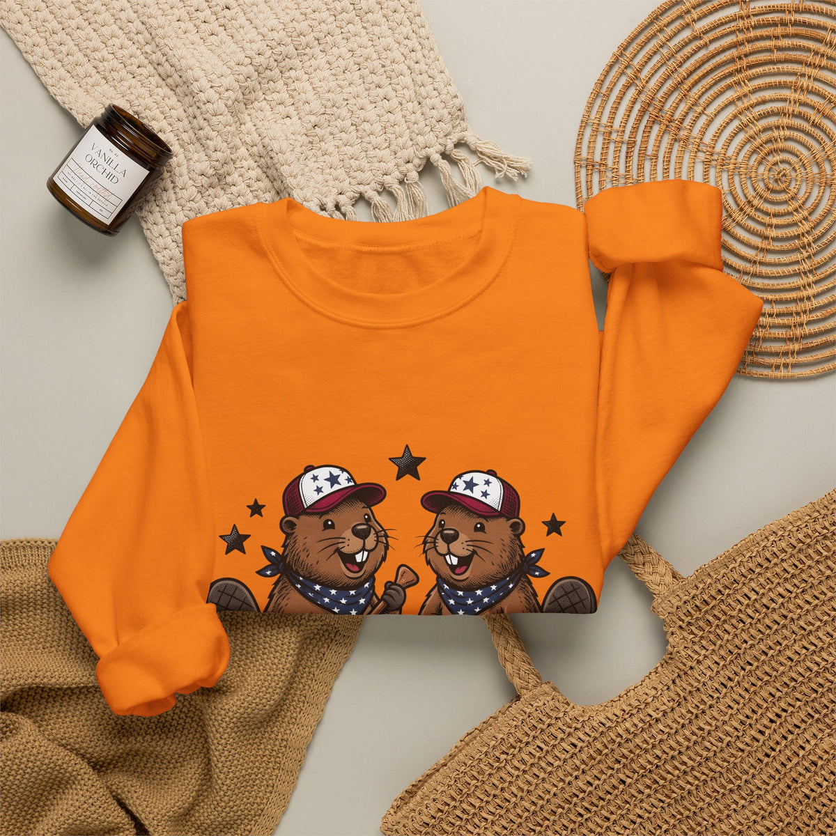 Beaver Pair Sweatshirt Funny Outdoors Gift Women Comic Sweatshirt Beaver Sweatshirt Humor Fan Cartoon Sweatshirt Adventure Graphic Retro Ice Chest Sweatshirt
