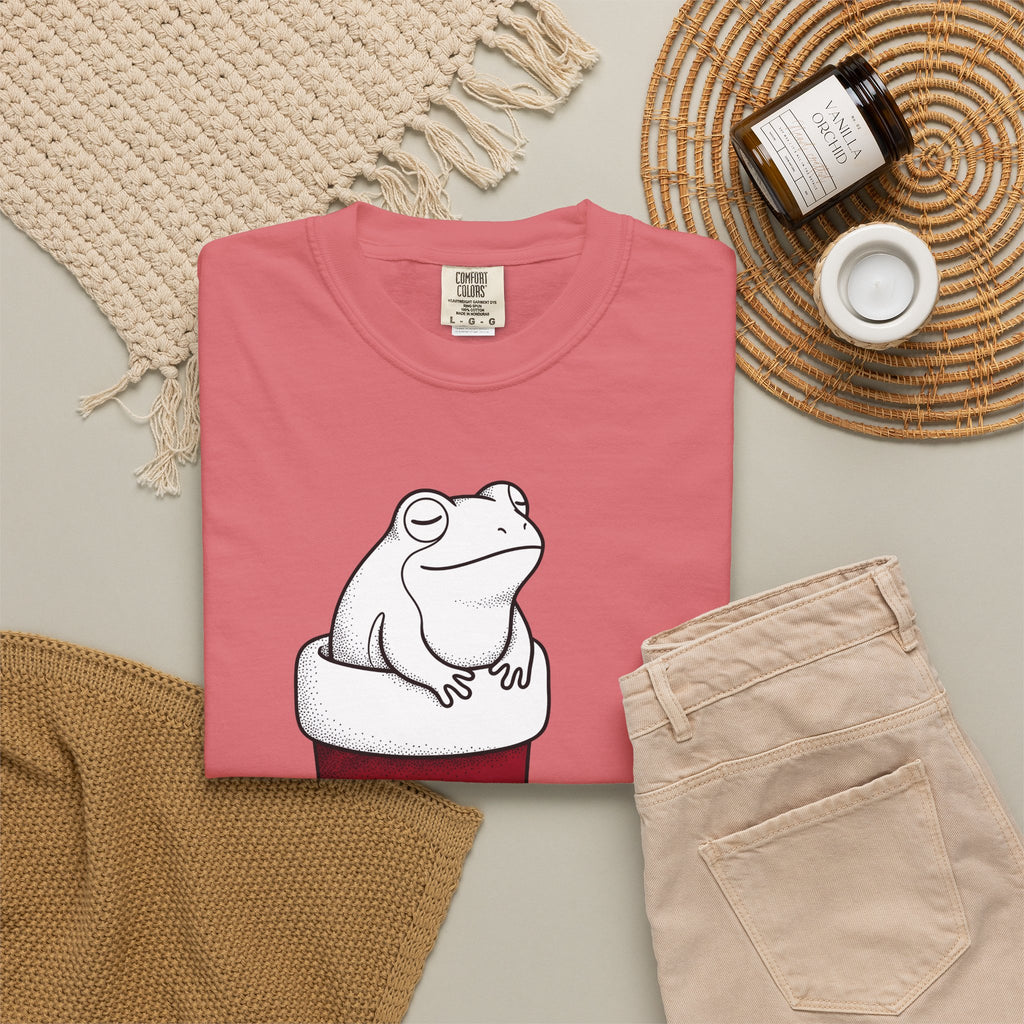 Frog Holiday Sock T-Shirt Christmas Pet Gift Women Modern T-Shirt Toad T-Shirt Xmas Fan Holiday T-Shirt Animal Graphic Doodle Xmas Stocking T-Shirt