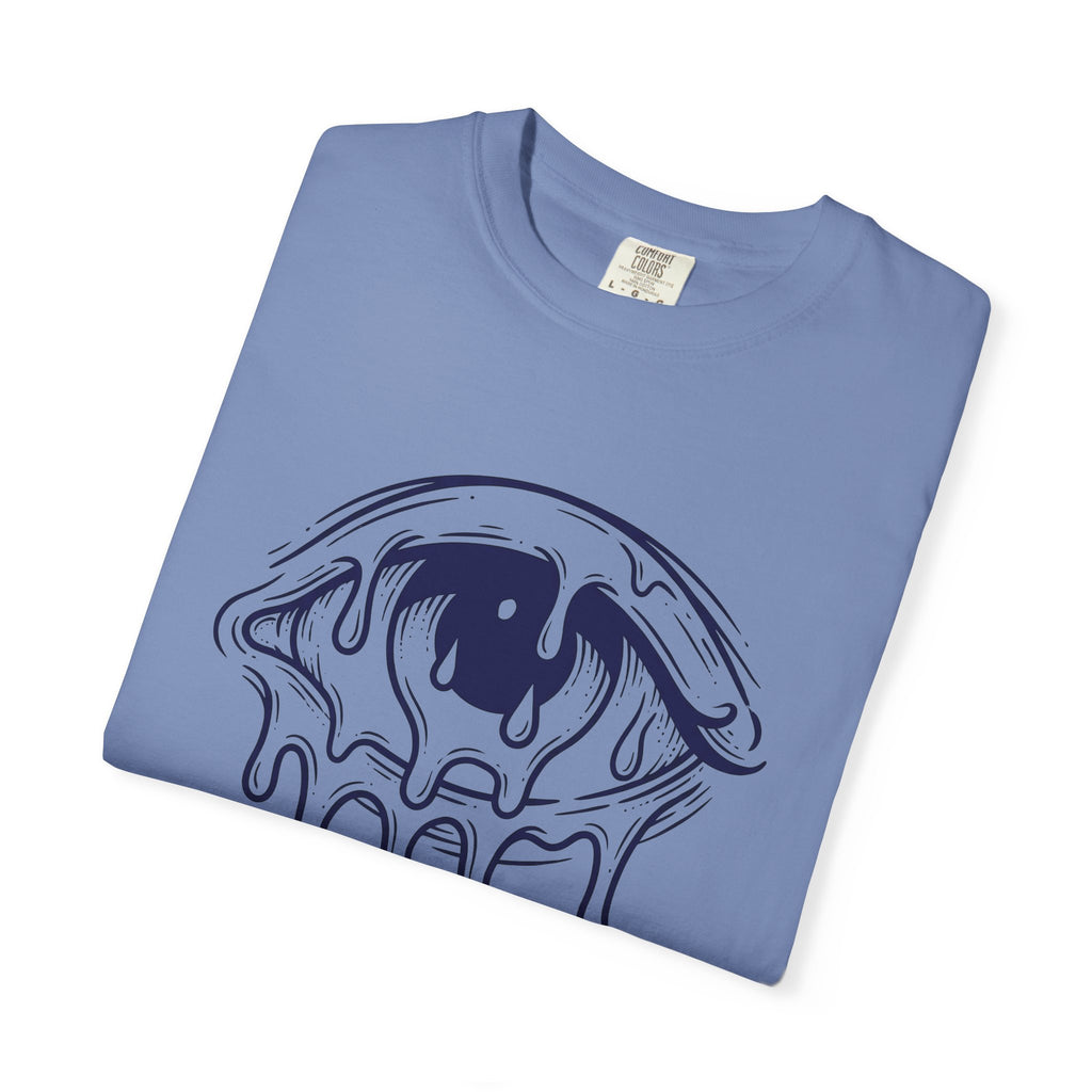 Melting Eye T-Shirt Aesthetic Gothic Gift Women Line Art T-Shirt Weeping Eye T-Shirt Style Fan Graphic T-Shirt Dark Illustration Minimal Drips