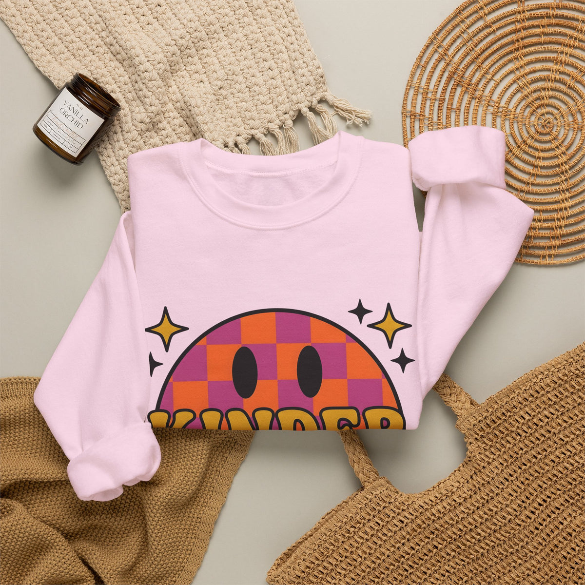 Grin Icon Teachers Inspiration Gift Nostalgic Smiley Educator Enthusiast Vintage Motivational Sweatshirt