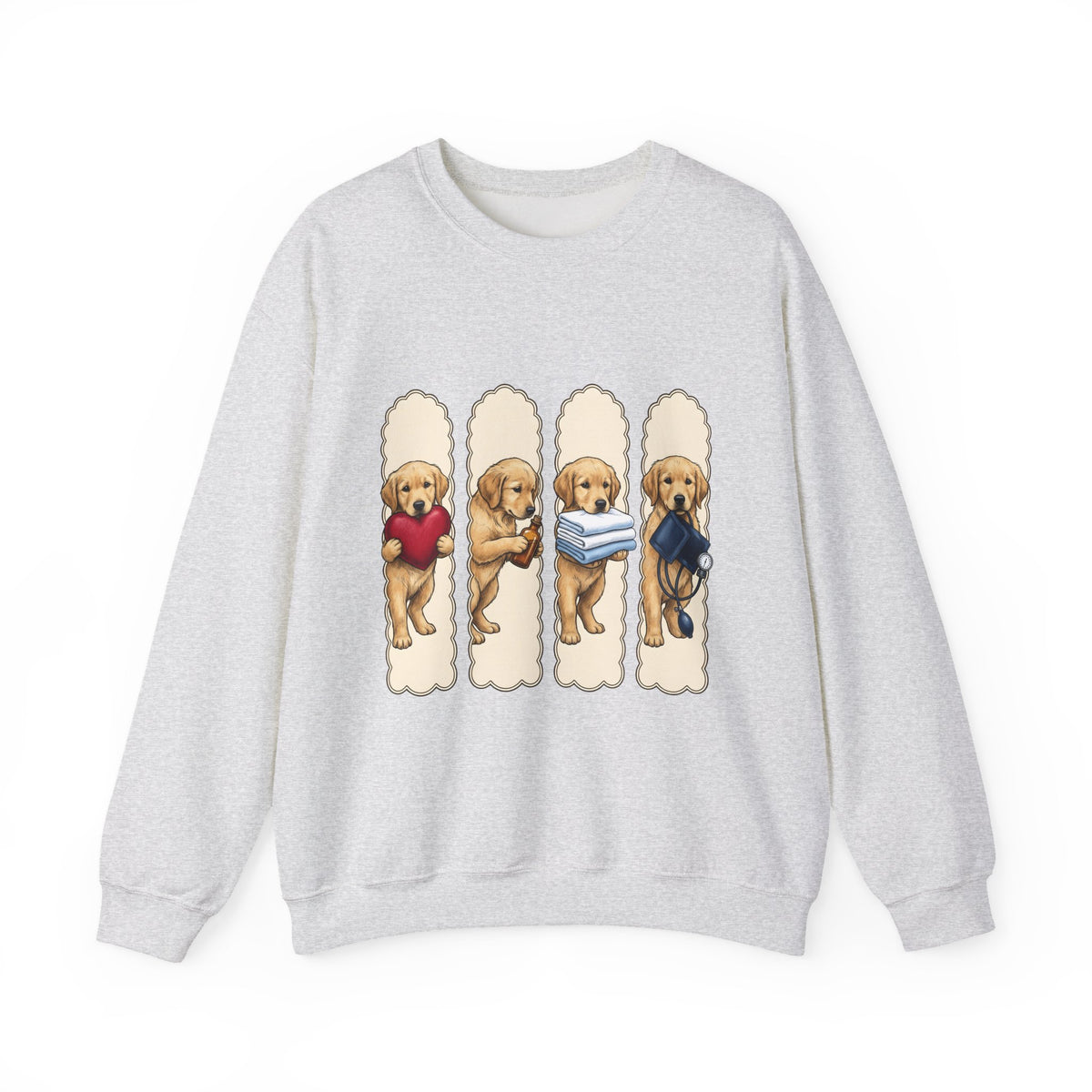 Golden Dog Puppy Nurse Pet Gift Puppy Healthcare Enthusiast Doggo Animal Minimalist Sweatshirt
