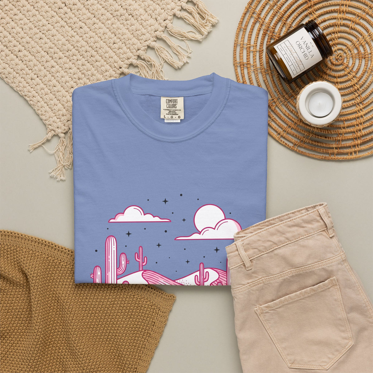 Desert Plant Desert Wilderness Gift Modern Cactus Desert Fan Succulent Wilderness Line T-Shirt