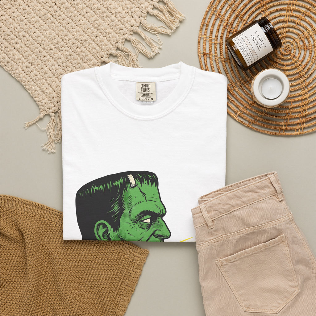 Frankenstein Creature Halloween Scary Gift Cartoon Monster Horror Fan Creepy Frightening T-Shirt