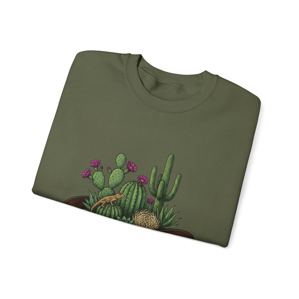 Western Hat Cactus Sweatshirt Cowgirl Cowboy Gift Women Rustic Sweatshirt Saguaro Sweatshirt Rodeo Fan Country Sweatshirt Cowboy Graphic Retro Reptile Sweatshirt