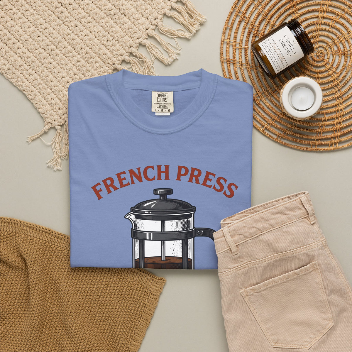 French Press T-Shirt Coffee Cafe Gift Women Sketch T-Shirt Cafetiere T-Shirt Coffee Fan Coffee Art T-Shirt Coffee Shop Graphic Cartoon Coffee T-Shirt