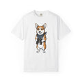 Corgi Puppy T-Shirt Dog Pets Gift Women Sketch T-Shirt Puppy T-Shirt Dog Fan Pup Drawing Pet Graphic Retro Spyglass T-Shirt