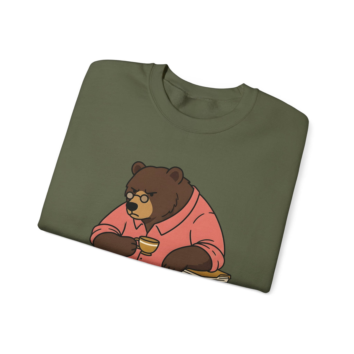 Bear Mocha Sweatshirt Teachers Caffeine Gift Women Illustration Sweatshirt Mocha Sweatshirt Educator Enthusiast Drawing Sweatshirt Caffeine Graphic Doodle
