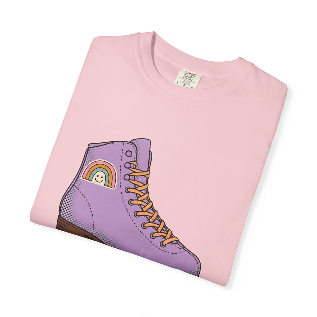 Roller Skate T-Shirt Cute Skateboarding Gift Women Cartoon T-Shirt Skate T-Shirt Kawaii Fan Comic T-Shirt Skateboard Graphic Vintage Rainbow T-Shirt