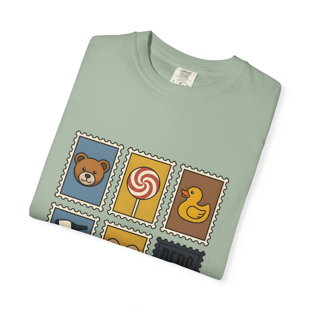 Kids Nurse Stamps T-Shirt Nurses Doctor Gift Women Animated T-Shirt Nursing Stamps T-Shirt Nurse Enthusiast Cartoon T-Shirt Medical Practitioner