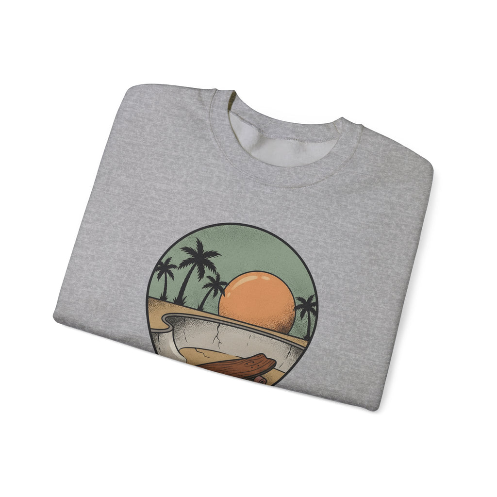 Longboard Design Sweatshirt Skateboarding Seaside Gift Women Classic Sweatshirt Longboarding Sweatshirt Skater Enthusiast Retro Sweatshirt Coastal Graphic Old