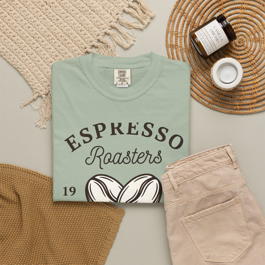 Java Beans T-Shirt Coffee Culinary Gift Women Antique T-Shirt Coffee Bean T-Shirt Coffee Fan Gourmet Design Baking Graphic Line Art Shoot T-Shirt