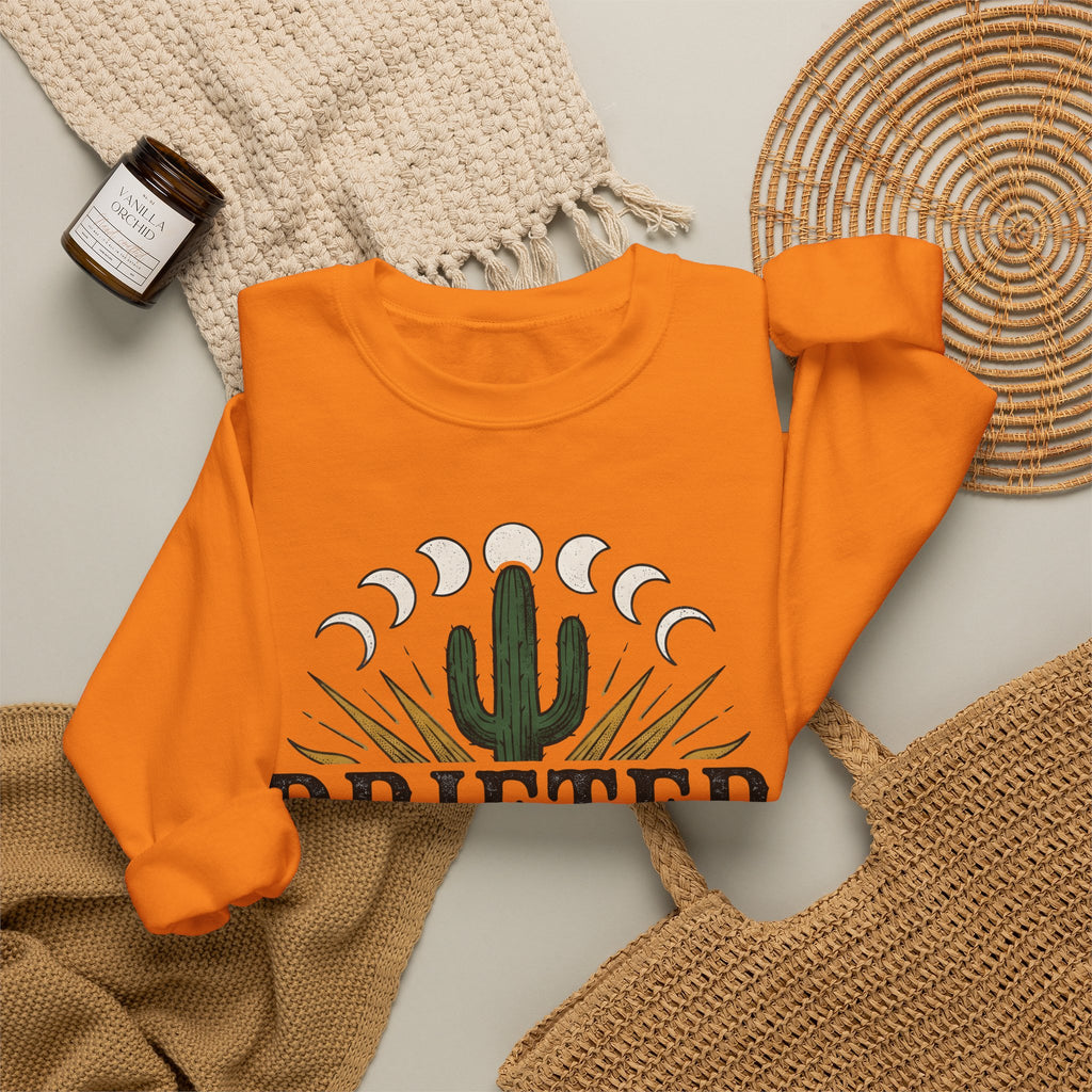 Desert Sun Sweatshirt Cowgirl Cowboy Gift Women Southwestern Sweatshirt Desert Sweatshirt Rodeo Fan Western Sweatshirt Ranch Graphic Antique Moon Cycle Sweatshirt