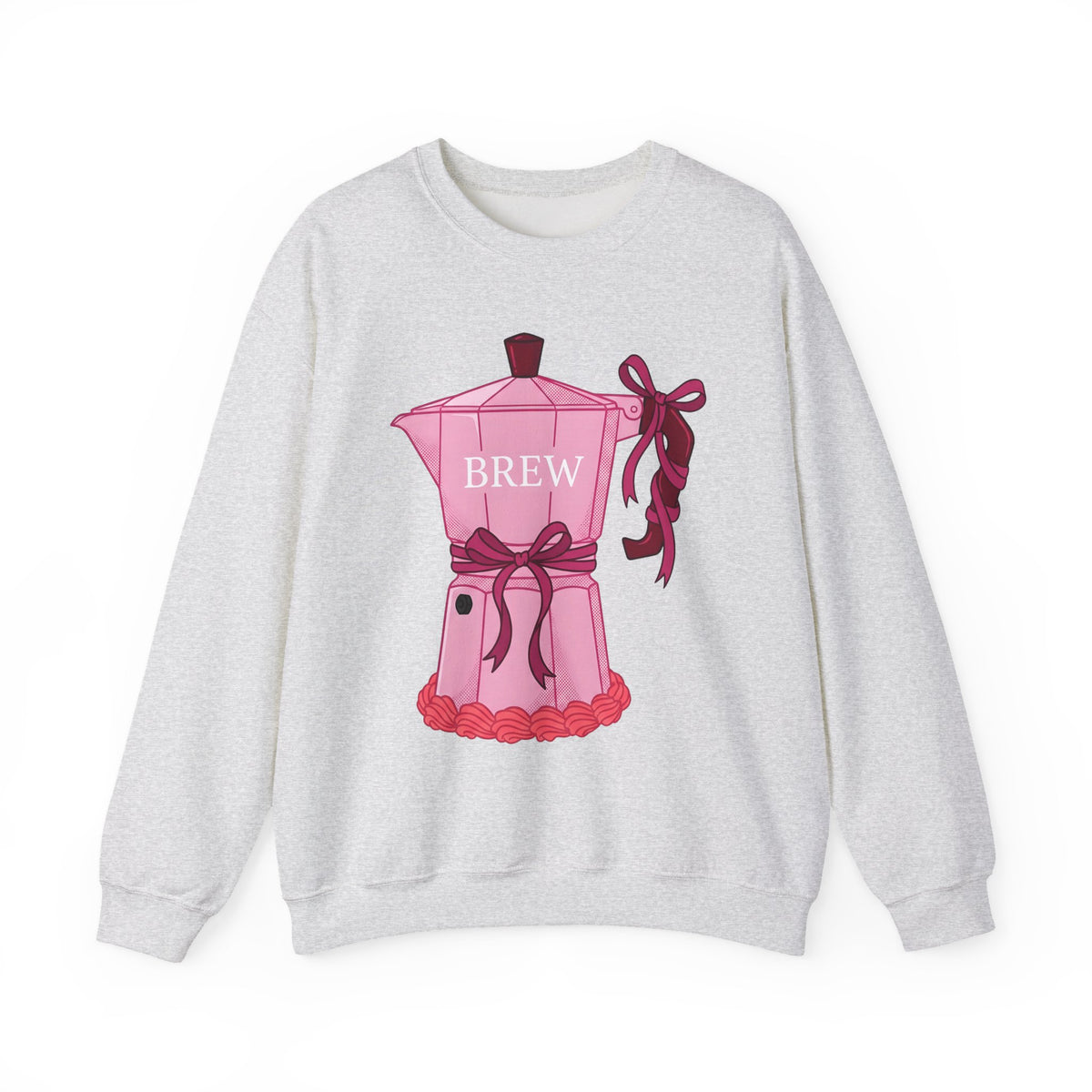 Moka Pot Sweatshirt Coffee Foodie Gift Women Cute Sweatshirt Stovetop Coffee Sweatshirt Coffee Fan Cute Sweatshirt Food Graphic Hand Drawn Bow Sweatshirt
