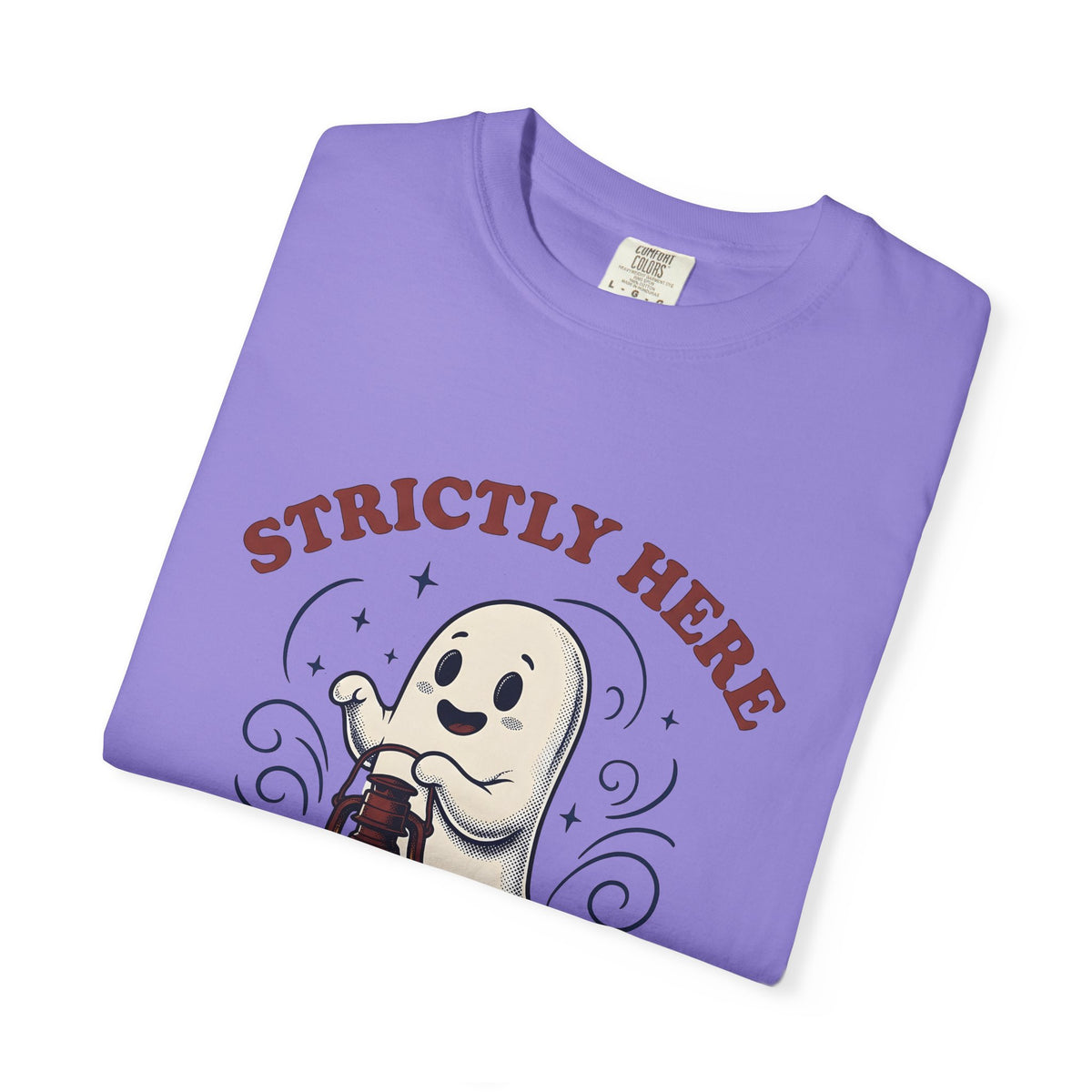 Cute Ghost Halloween Party Gift Cartoon Specter Spooky Fan Boo Vintage Lantern T-Shirt