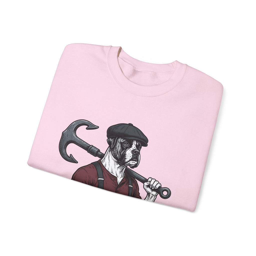 Boxer Hound Sweatshirt Dog Craftsman Gift Women Classic Sweatshirt Hound Dog Sweatshirt Dog Fan Vintage Sweatshirt Artisan Graphic Doodle Flat Hat Sweatshirt