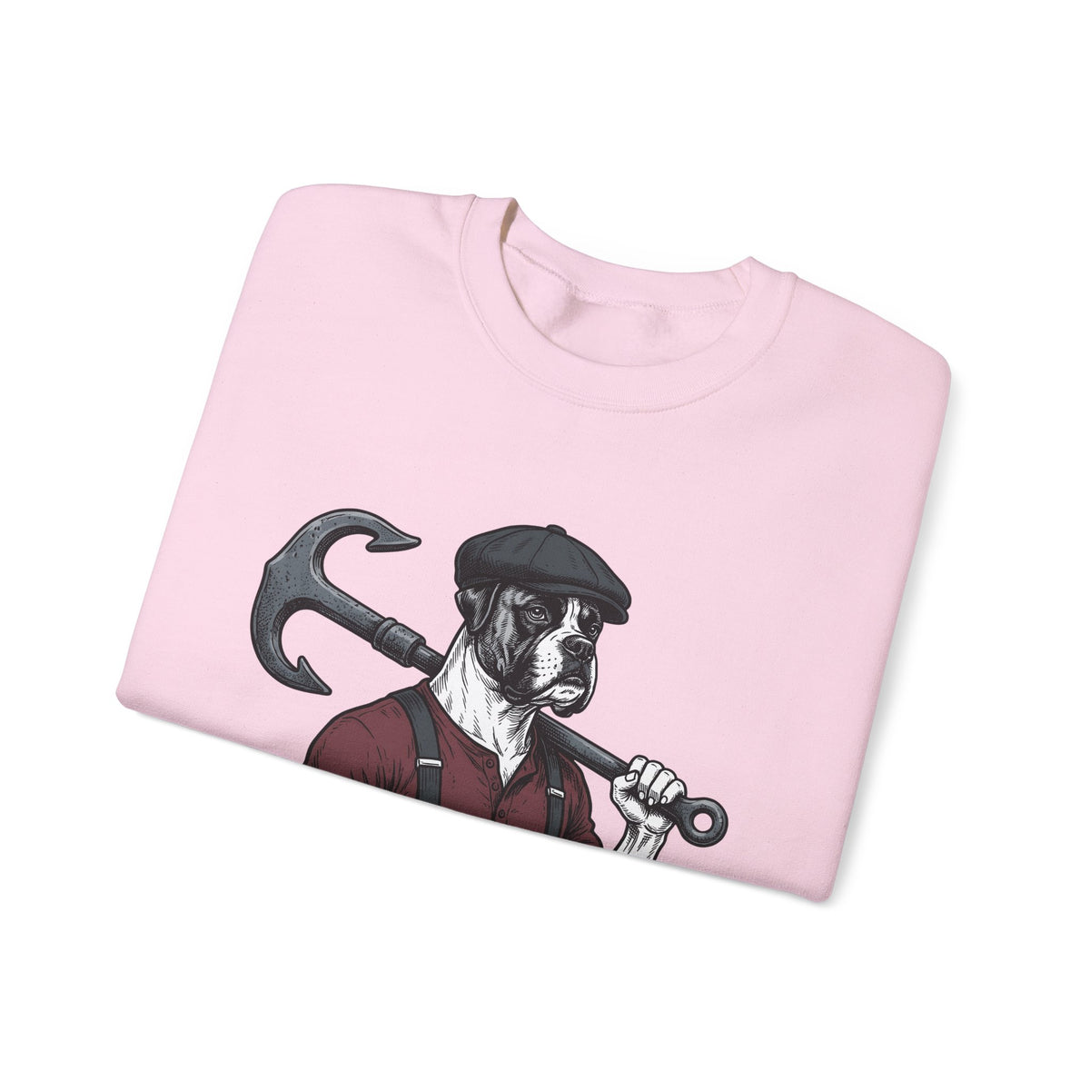 Boxer Hound Sweatshirt Dog Craftsman Gift Women Classic Sweatshirt Hound Dog Sweatshirt Dog Fan Vintage Sweatshirt Artisan Graphic Doodle Flat Hat Sweatshirt