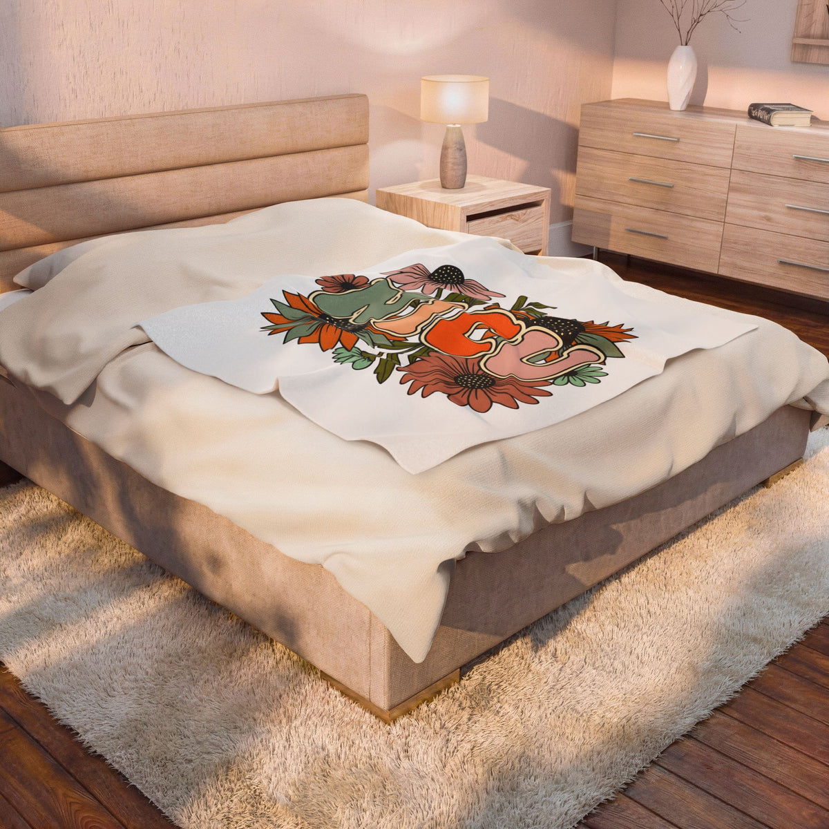 Flower Print Blanket NICU Nurse Healthcare Gift Women Hippie Blanket Floral Blanket Nurse Practitioner Enthusiast Bohemian Blanket Medical Graphic