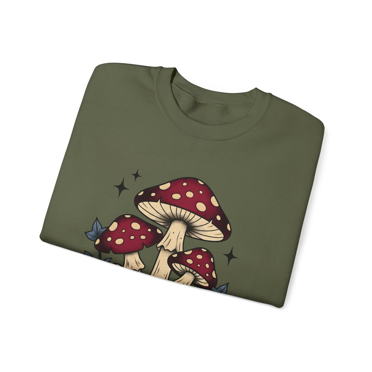 Toadstool Bunch Sweatshirt Boho Chic Forest Gift Women Line Art Sweatshirt Mushroom Sweatshirt Bohemian Fan Minimalist Sweatshirt Woods Graphic Rustic Creeper