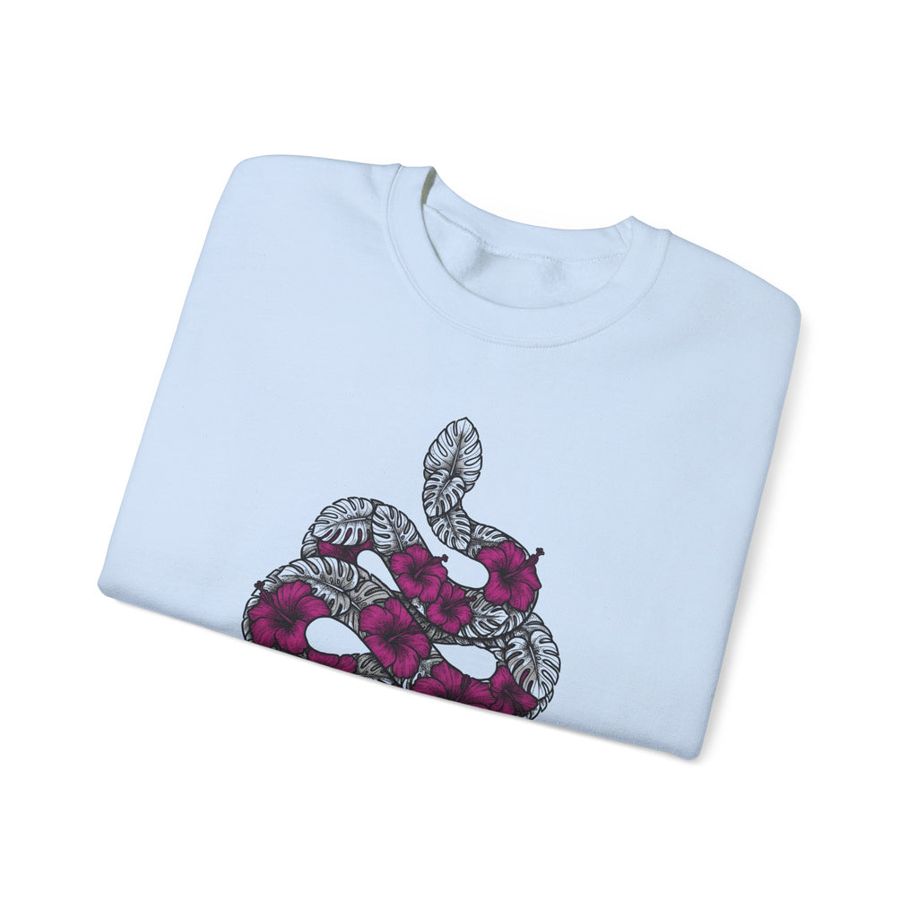 Serpent Flower Sweatshirt Boho Chic Spiritual Gift Women Hippie Sweatshirt Snake Flower Sweatshirt Bohemian Enthusiast Psychedelic Sweatshirt Mystical Graphic