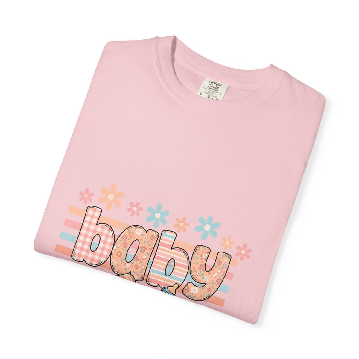 Baby Necessities T-Shirt Baby Event Gift Women Delightful T-Shirt Baby Gear T-Shirt Baby Fan Nursery T-Shirt Party Graphic Light Hues Petals T-Shirt