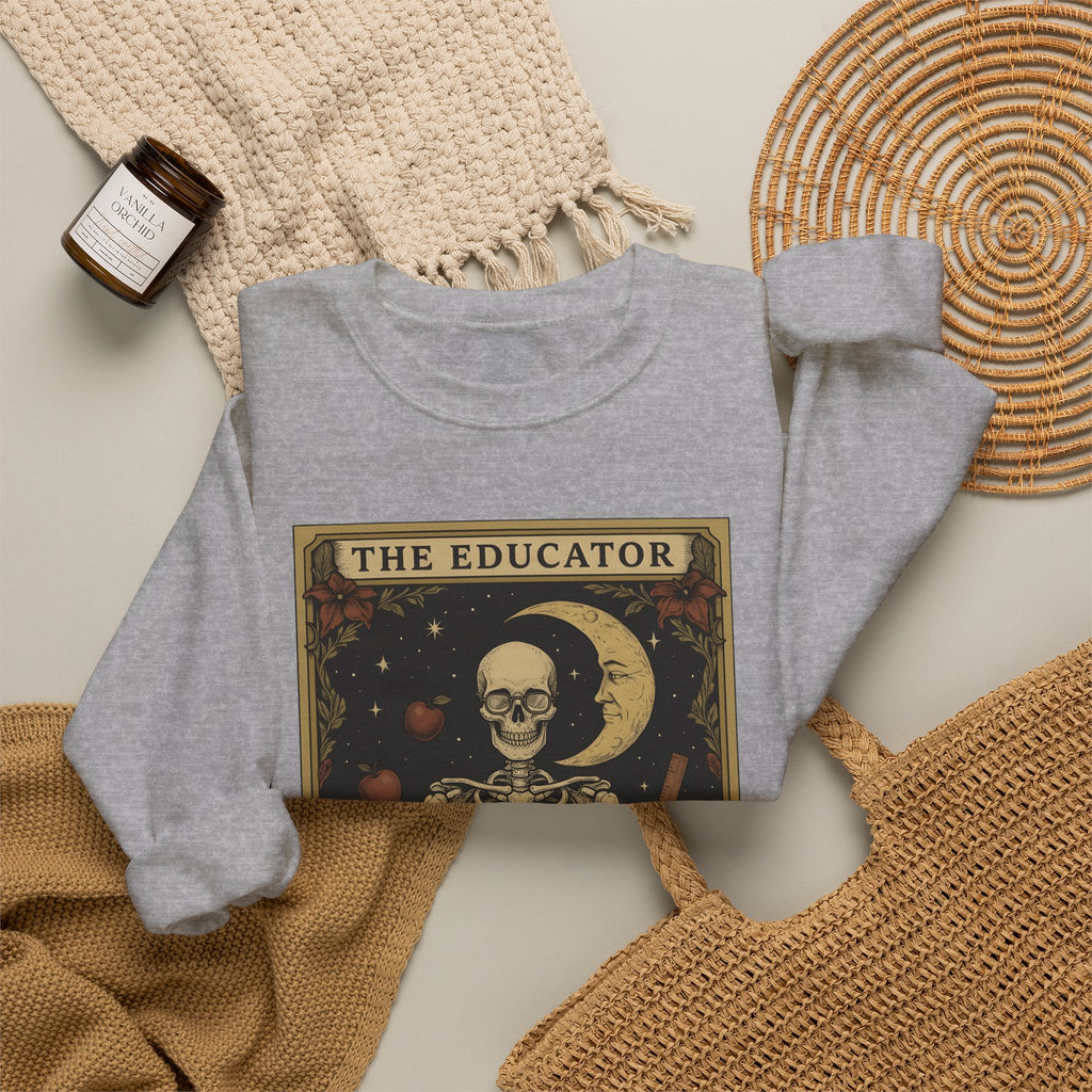 Skull Instructor Sweatshirt Teacher Dark Gift Women Retro Sweatshirt Skeleton Sweatshirt Educator Enthusiast Vintage Sweatshirt Gothic
