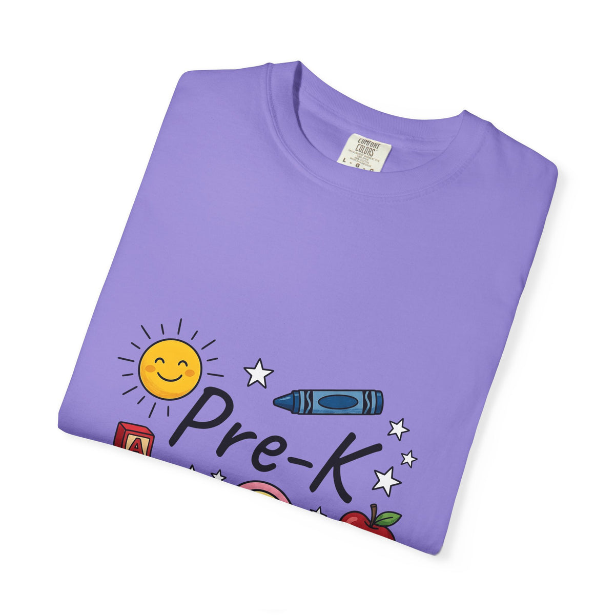 School Items T-Shirt Teacher Kindergarten Gift Women Line Art T-Shirt School Supplies T-Shirt Educator Enthusiast Illustration T-Shirt Preschool