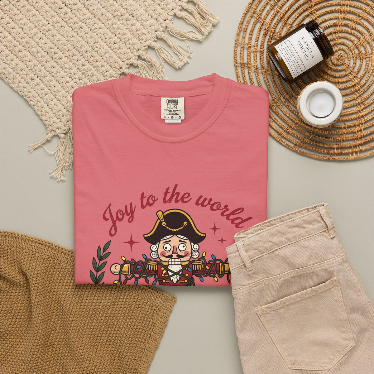 Nutcracker Illustration T-Shirt Christmas Comedy Gift Women Caricature T-Shirt Christmas Soldier T-Shirt Xmas Fan Cartoon T-Shirt Humor Graphic