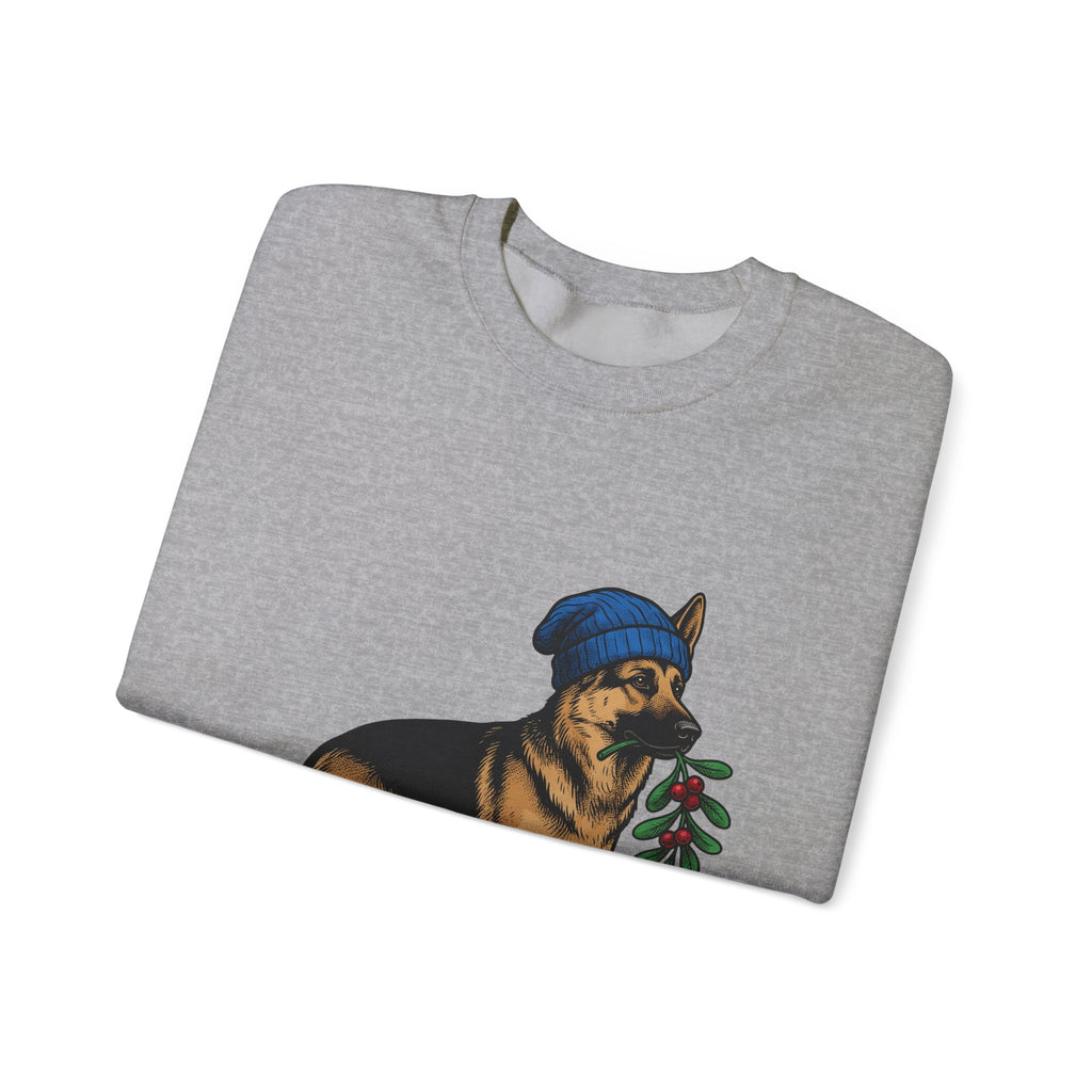German Shepherd Puppy Sweatshirt Dog Holidays Gift Women Hand Drawn Sweatshirt Alsatian Sweatshirt Dog Fan Illustrated Graphic Sweatshirt Line Art Festive