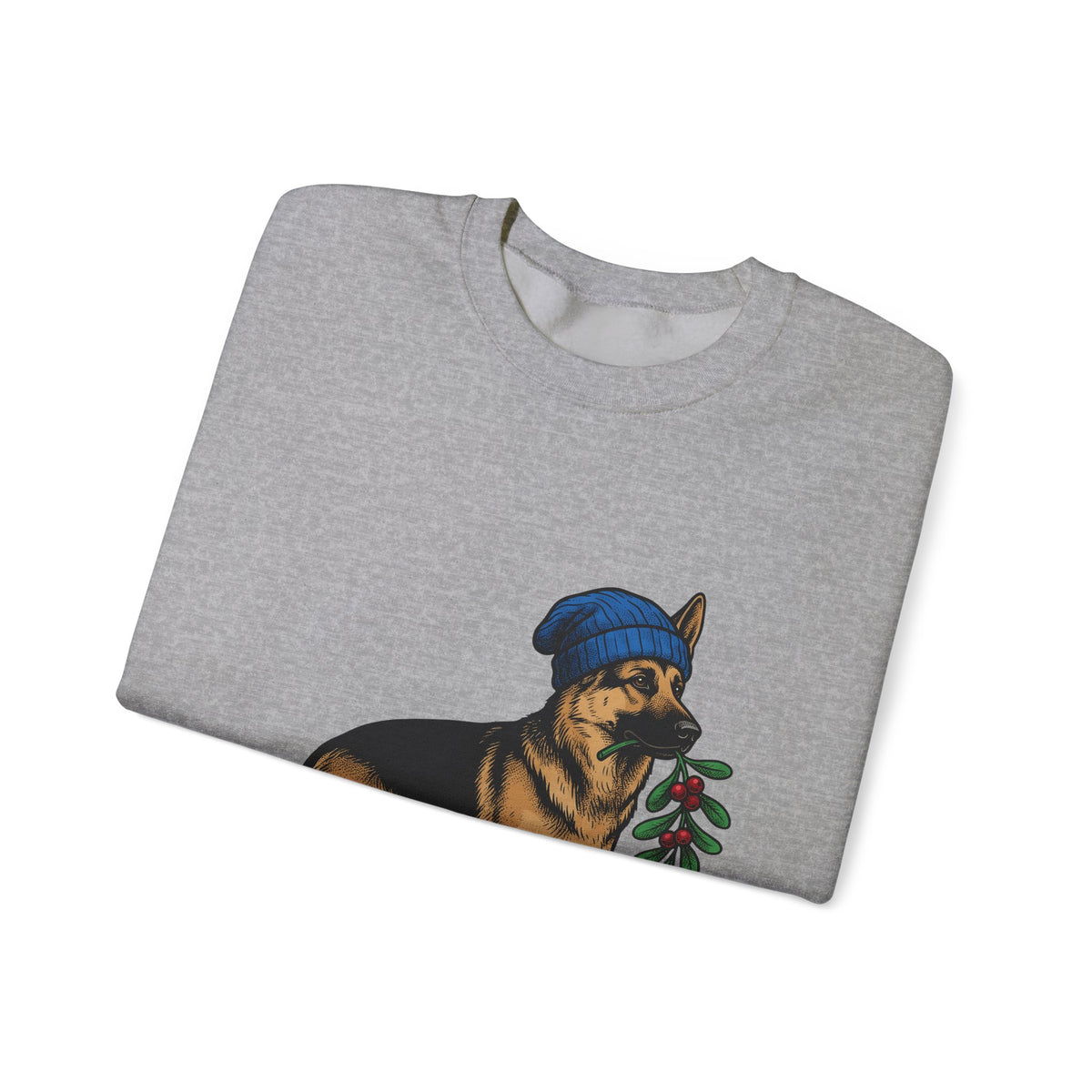 German Shepherd Puppy Sweatshirt Dog Holidays Gift Women Hand Drawn Sweatshirt Alsatian Sweatshirt Dog Fan Illustrated Graphic Sweatshirt Line Art Festive