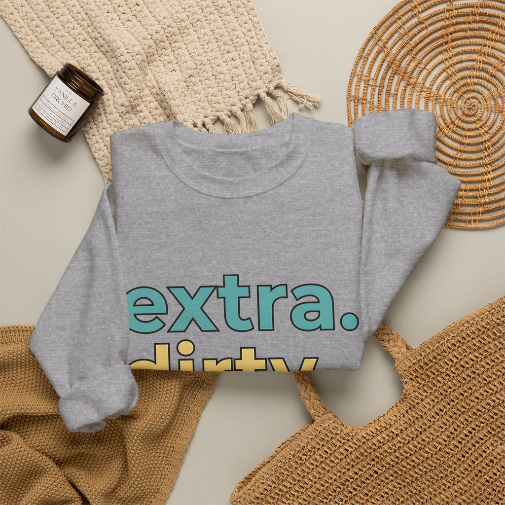 Loud Pastel Font Sweatshirt Coffee Culinary Gift Women Quirky Sweatshirt Bold Typography Sweatshirt Coffee Fan Java Enthusiast Retro Sweatshirt Food Graphic