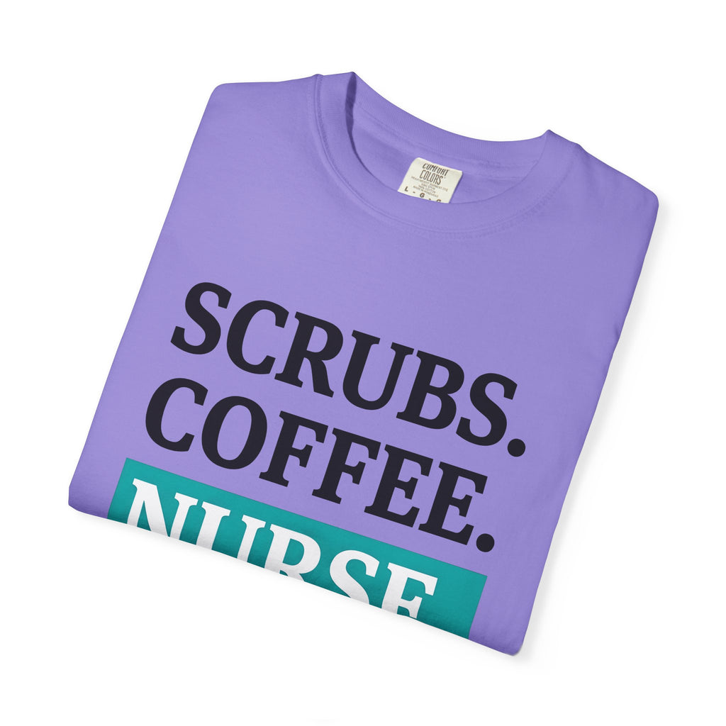 Coffee Cup T-Shirt Nurse Humor Gift Women Modern T-Shirt T-Shirt T-Shirt Rn Fan Contemporary T-Shirt Funny Graphic Minimalist Teal Highlight T-Shirt