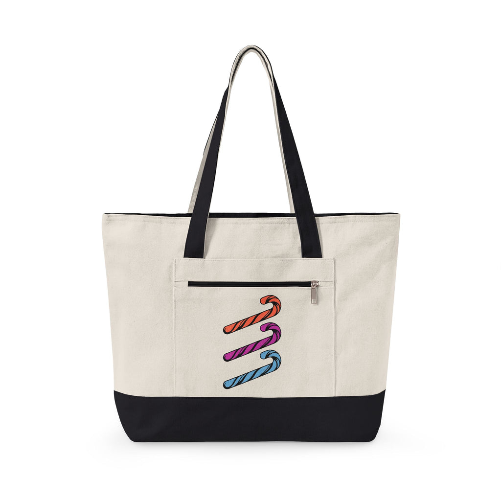 Holiday Candy Tote Bag Christmas Confectionery Gift Women Flat Design Tote Bag Candy Tote Bag Christmas Fan Minimalist Tote Bag Sweets Graphic Clean