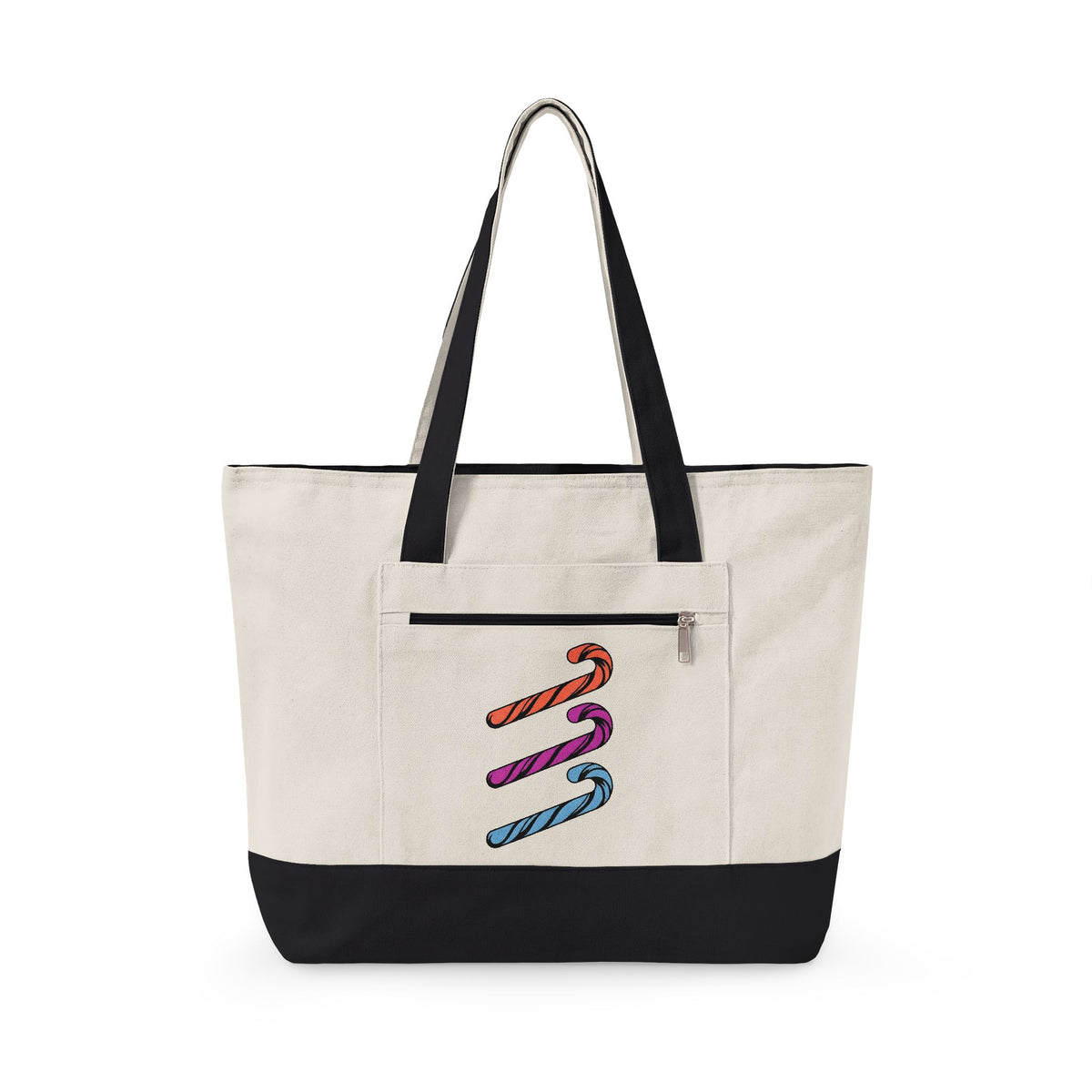 Holiday Candy Tote Bag Christmas Confectionery Gift Women Flat Design Tote Bag Candy Tote Bag Christmas Fan Minimalist Tote Bag Sweets Graphic Clean