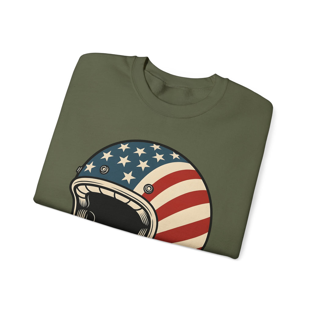 Us Flag Helmet Sweatshirt 4th Of July Liberty Gift Women Retro Sweatshirt Helmet Sweatshirt Patriot Fan Vintage Sweatshirt Retro Graphic Sweatshirt Vintage Star
