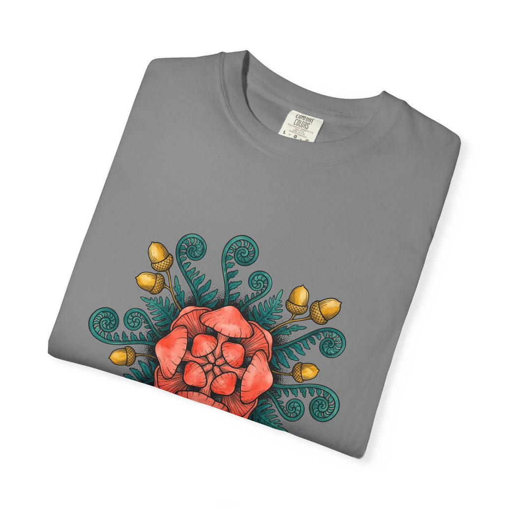 Shroom Mandala T-Shirt Boho Chic Flora Gift Women Bohemian T-Shirt Mushroom T-Shirt Hippie Fan Tribal T-Shirt Botanical Graphic Line Art Seed Pods