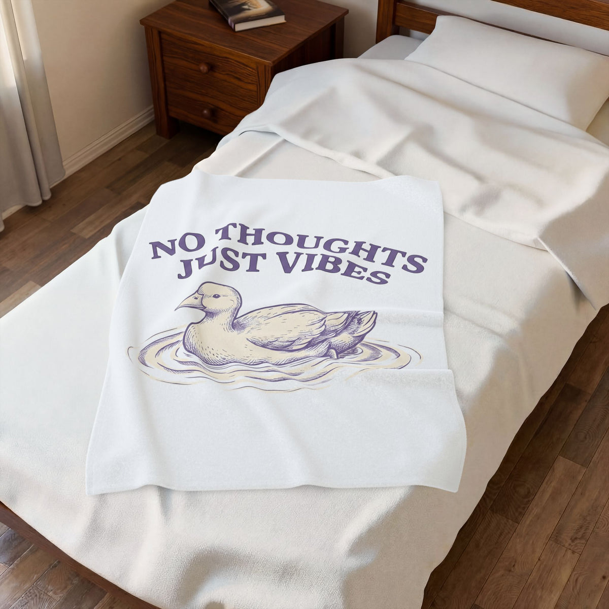 Duck Drawing Blanket Funny Critter Gift Women Cartoon Blanket Ducks Blanket Humor Fan Comic Blanket Creature Graphic Classic Water Circles Blanket