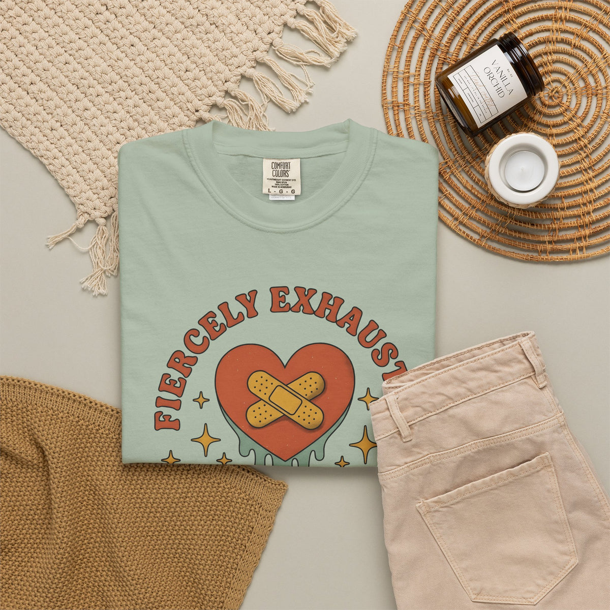 Love Patch T-Shirt Mom Wellness Gift Women Vintage T-Shirt Heart Patch T-Shirt Motherhood Enthusiast Retro T-Shirt Self Care Graphic Hand Drawn