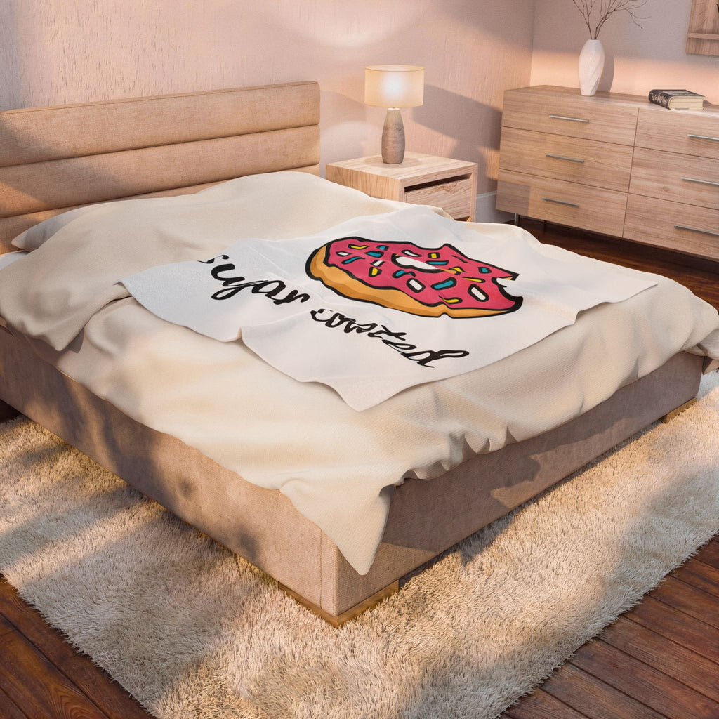 Donut Drawing Blanket Desserts Cuisine Gift Women Charming Blanket Doughnut Blanket Pastry Fan Cartoon Blanket Food Graphic Animation Candy Blanket
