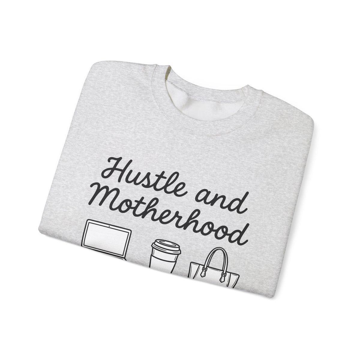 Laptop Coffee Purse Sweatshirt Moms Work Gift Women Doodle Sweatshirt Sweatshirt Sweatshirt Mother Enthusiast Hand Drawn Sweatshirt Office Graphic Minimal Baby Bottle