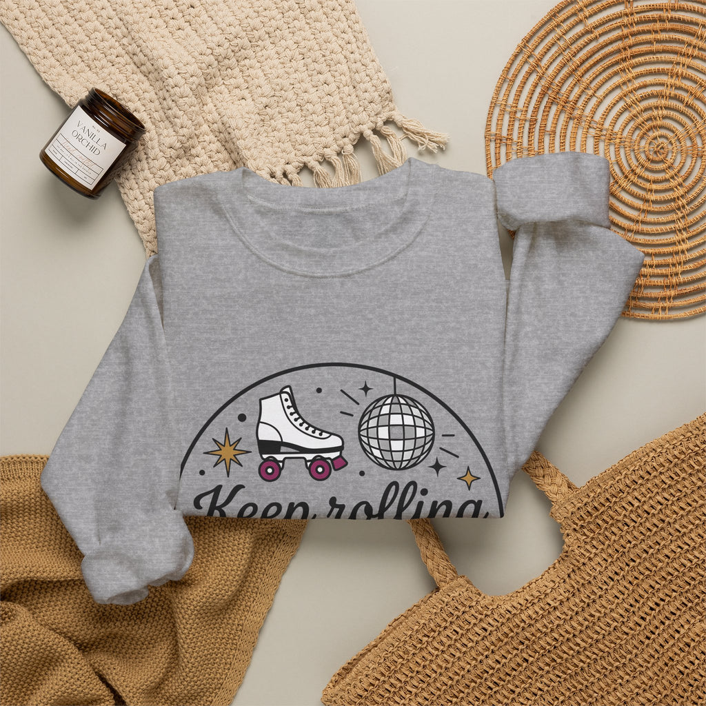 Roller Skate Sweatshirt Roller Skating Sound Gift Women Hand Drawn Sweatshirt Skateboard Sweatshirt Roller Derby Enthusiast Illustrated Sweatshirt Audio